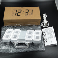 Reloj de Pared LED 3D para Oficina con Función de Memoria