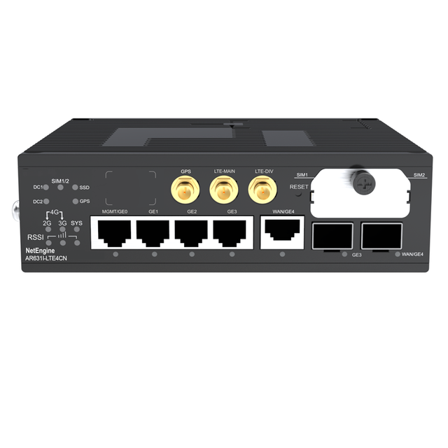 HW Netengine AR631I-LTE4CN 50010695 2*RS485 1*DI/DO,3*GE (10/100/1000M RJ45) enterprise network access router
