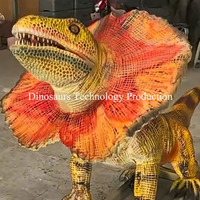 Dinosaurio Animatrónico Dilophosaurus (Lagarto) de 2.5m de Largo, Exhibiciones Interactivas de Modelos de Dinosaurios Simulados para Parques Infantiles