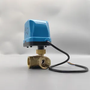 Katup Bola Bermotor 3 Arah Huifa AC220V SS304 dengan Aktuator, Dapat Disesuaikan OEM, Koneksi BSP untuk Media Air, Garansi 3 Tahun - Product Image 2