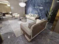 Ensemble de canapés sectionnels en cuir véritable moderne de style européen de luxe nouveaux meubles postmodernes en cuir italiens pour appartement et salon