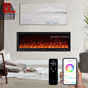 50 60 72 pulgadas moderno <span class=keywords><strong>Led</strong></span> lineal eléctrico decorativo <span class=keywords><strong>chimenea</strong></span> insertar calentador montado en la pared <span class=keywords><strong>chimenea</strong></span> eléctrica - Product Image 1