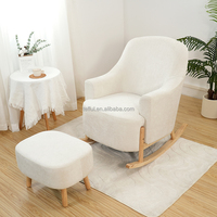 Fauteuil à bascule personnalisé de style européen moderne avec repose-pieds pour salon, chambre et salle à manger - Fauteuil d'allaitement
