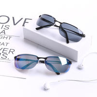 Lunettes de soleil super chaudes pour hommes UV400 dégradé nuances métal cadre noir PC matériel mode Style Protection solaire lentille personnalisable