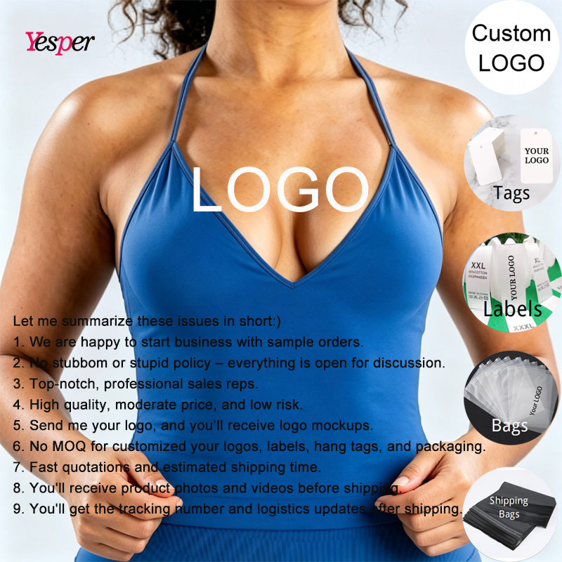 High Elastic Beauty Back Tight Long Vest Square Neck Halter Three-Layer Breast Pad Seamless Fitness Top for Plus Sizes-Yoga Top