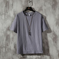 T-shirt Homme Neuf à Manches Courtes Couleur Unie Décontracté Ample Demi-Manches Sous-Vêtement Hauts Tees