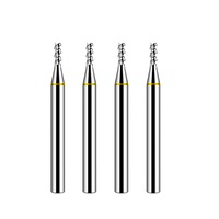 Fresa cuadrada de acero de tungsteno de 3 filos Azzkor TGY HRC58, herramientas de fresado CNC de carburo con punta decimal