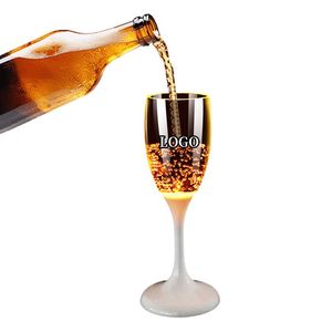 Verres à vin lumineux colorés pour fêtes, en plastique transparent, avec LED rose et rouge, pour boissons - Product Image 2