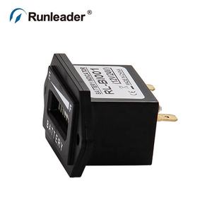 Runleader 12 V 24 V एलईडी बैटरी संकेतक बैटरी कांटा लिफ्टों के लिए गोल्फ कार्ट ईंधन गेज बैटरी चार्ज गेज - Product Image 3
