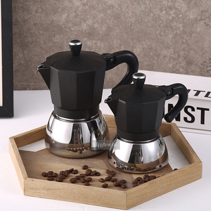 Cafetera <span class=keywords><strong>Moka</strong></span> HIGHWIN OEM ODM de Aluminio para Estufa, Compatible con Inducción, Multicolor, para Hogar y Cafetería - Product Image 3