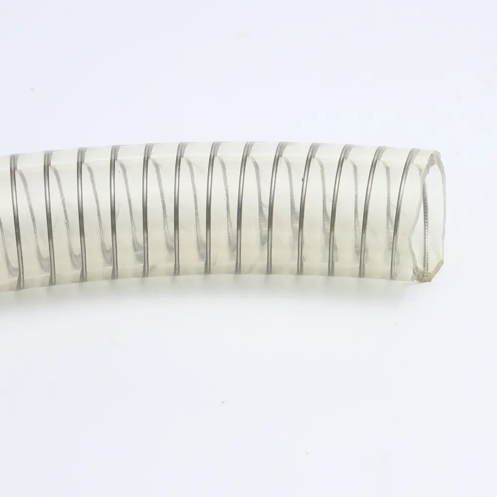 Yüksek mukavemetli özelleştirilmiş uzunluk galvanizli Metal tel takviyeli esnek hortum PVC plastik kaplamalı çelik boru