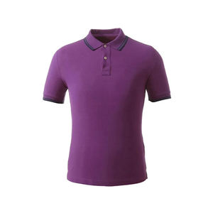 Vente en gros de polo de golf personnalisé de haute qualité pour hommes, tissu de soie légère solide à col tricoté court de grande taille pour le printemps - Product Image 5