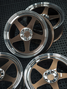 Rines de Aleación Forjados CD-507, Diseño Cóncavo Profundo, 5x112/5x130, Acabado Bronce con Borde Pulido, <span class=keywords><strong>17</strong></span>-24 Pulgadas, para BMW/Porsche/Honda/Toyota - Product Image 3
