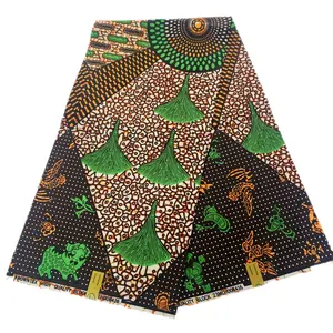 Tecido De Algodão Batik Africano Personalizado Tecido De Impressão Java Africano Cera Africano