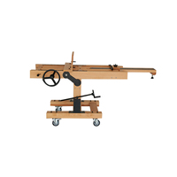 Chevalet de peinture professionnel en bois de hêtre à double bascule réglable à la main, grand modèle, avec quatre roues