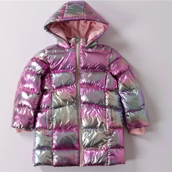 Nouveau inventaire de marque 2021 d'hiver de mode arc-en-couleur pardessus casual filles de haute qualité manteau d'hiver avec capuche vêtements stock