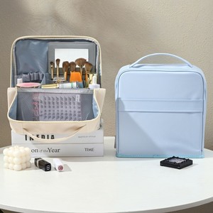 Makeup Bag Large Capacity Waterproof Travel Storage With Mirror Rectangle Polyester Toiletry Bag For Make Up - Product Image 1