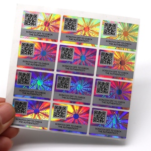 Tùy Chỉnh Chất Lượng Cao 3D Holographic Vinyl Dán Độc Đáo Mã QR Số Nối Tiếp Chống Giả An Ninh Nhãn Cho Máy Ảnh - Product Image 2