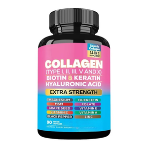 ODM OEM Etiqueta Privada comercio buen uso piel Cerebro Biotina Queratina Vitamina Uva semilla Pro Cápsula de colágeno - Product Image 4