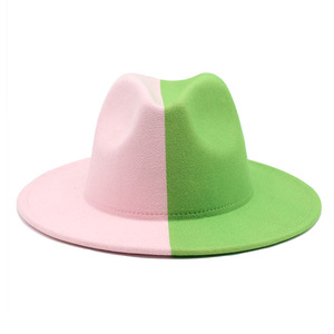 Chapeau Fedora Jazz Bicolore Personnalisé en Gros avec Broderie 3D et Large Bord pour Femmes et Hommes Vêtements de pêche, de fête d'hiver et décontractés - Product Image 3