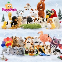 Boneka Burung Paruh Panjang Seri Bordir, Boneka Hewan Lucu Realistis Berdiri, Isi Kapas PP, Pereda Stres