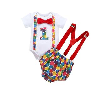 Vente en gros de costumes d'anniversaire pour bébé de 0 à 18 mois, ensembles de vêtements pour le premier anniversaire d'un garçon - Product Image 2