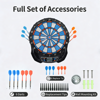 Ensemble de fléchettes électroniques à pointes souples avec écran LCD, kit de jeu de fléchettes complet avec accessoires complets pour le jeu en intérieur