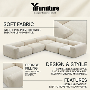Minimalistisches modulares Polstersofa-Set aus Schaumstoff für Wohnzimmer – Komprimiertes Cloud-<span class=keywords><strong>Sofa</strong></span> - Product Image 4