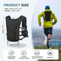 En stock Nouveau Gilet de course à pied respirant, imperméable et réfléchissant avec poche à eau, Sac à dos de trail running pour hommes et femmes, Équipement de course et de randonnée en extérieur