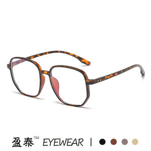 แว่นตา Yingtai ทรงสี่เหลี่ยม TR90 ป้องกันแสงสีฟ้า เลนส์ใส กรอบสีทอง ดีไซน์ทันสมัย - Product Image 4