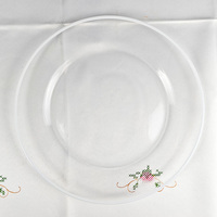 Chinesische professionelle, umweltfreundliche Luxus-Porzellan-Emaille-Platzteller mit klarem weißem Rand für klassische Esstische und Hochzeiten