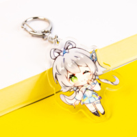 Porte-clés anti-poussière personnalisé en acrylique motif dessin animé pour interface de charge Type-C de smartphone et Kindle