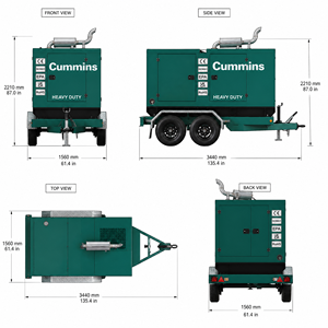 Groupe électrogène diesel silencieux EAC EPA CE Cummins Weichai Yuchai 80 kW 100 kW 3 phases 50 Hz 1500 tr/min 300 kW 400 kW 500 kW - Product Image 1
