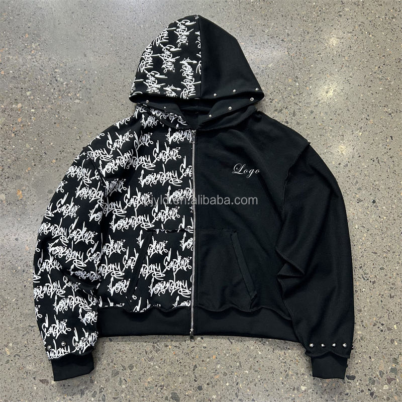 Supreme Classic Ad Hooded Sweatshirt Black Full Zip Hoodie Full