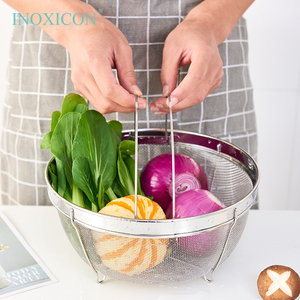 Thép không gỉ nhà bếp Giỏ hơi colander lọc với lưới tốt máy rửa chén & lò an toàn - Product Image 2