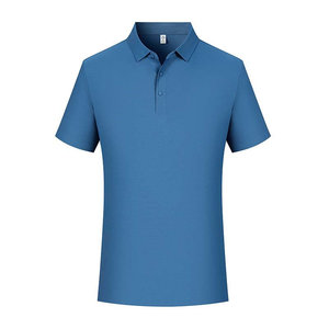 Polo de Manga Corta Negro Personalizado para Uniformes de Trabajo, Ropa Corporativa para Empleados, Color Sólido, Fibra de Poliéster GJ21-8005 - Product Image 3