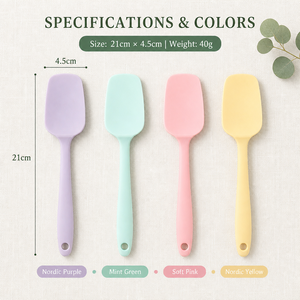 Spatule en silicone de qualité alimentaire résistante à la chaleur avec logo personnalisé, spatule antiadhésive monobloc pour mélanger la crème et les gâteaux, idéale pour la pâtisserie - Product Image 4