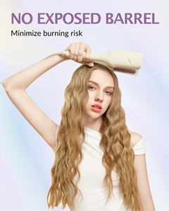 Fer à boucler électrique breveté 1,5 pouce à anions, double tension, pour ondulations et boucles, usage domestique, style 'egg roll', avec manuel d'utilisation en français - Product Image 3