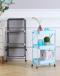 Giỏ Sắp Xếp Nhà Bếp Xe Đẩy Tiện Ích Bằng Kim Loại 3 Tầng Giỏ Đựng Sách Có Bánh Xe Và Tay Cầm Cho Nhà Bếp Phòng Ngủ Phòng Tắm - Product Image 6