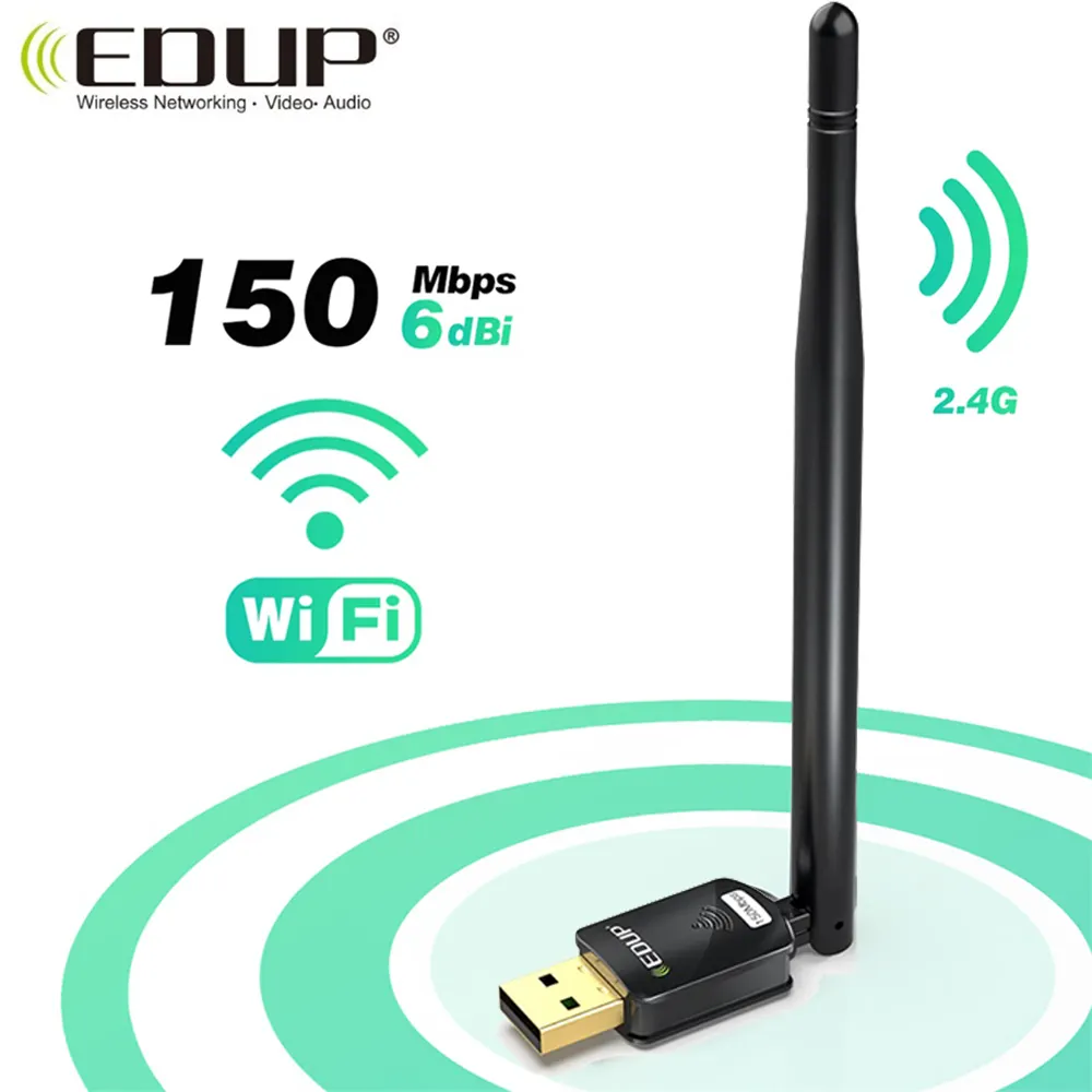 EDUP оригинальный 150 Мбит/с Мини USB адаптер WiFi 802,11g/n usb wifi беспроводной lan адаптер драйвер/7601 wifi usb-ключ