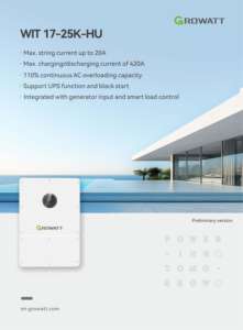 Growatt IP66 bescherming WIT 25K-HU 3-fasig 2 MPPT's 48V 25kW hybride zonne-omvormer - Product Image 5