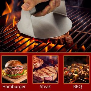 Prensa para Hamburguesas Smash Burger en Oferta, Prensa para Hamburguesas Redonda de Acero Inoxidable con Mango de Silicona - Product Image 6