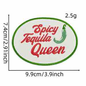 Nouvelle broderie thermocollante : Patch 'American Slang Act My Age Save Water Tequila' pour la décoration de manteaux et chapeaux d'extérieur - Product Image 4