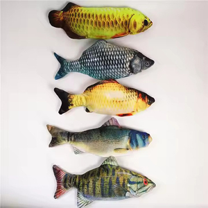 Vente en gros simulation poisson chat jouet rempli coton lavable électrique chargeur Usb mobile interactif 3d poisson animal chat jouet - Product Image 6