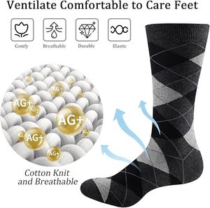Classic Men's Dress <strong>Socks</strong> Diamond Moisture-wicking Argyle Stripes Business Casual Dot Suit <strong>Socks</strong> <strong>for</strong> <strong>Wedding</strong> - Product Image 5