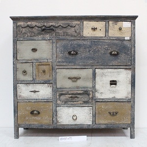 Shabby Vintage Chic <strong>Rustic</strong> Wooden <strong>Cabinets</strong> With Many Drawers - Product Image 3