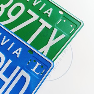 Placa de Matrícula de Seguridad con Marca de Agua Anti-falsificación, Estándar de México, Sudamérica, <span class=keywords><strong>Bolivia</strong></span>, Fabricada en Aluminio Repujado - Product Image 2