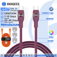 Câble USB-C de type C en gros d'usine, charge rapide PD65W, câble de données 480 Mbps pour téléphone, ordinateur portable, tablette, boîte de câble couleur personnalisée