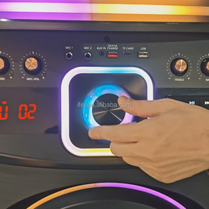 Mới nhất DJ đôi 12inch loa lớn TWS điện lớn loa woofer với đôi Micro không dây ifeigift 1286 Loa - Product Image 2