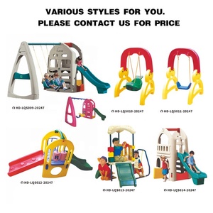 Coloré nouveau design jeu de jardin en plastique enfants toboggan intérieur bébé balançoire - Product Image 2